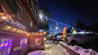 Downtown Government Camp at twilight